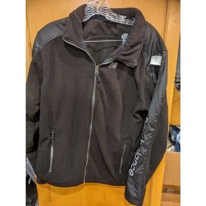 New Balance Jacket Mens Medium Black Full Zip Fleece Pockets Active Running‎